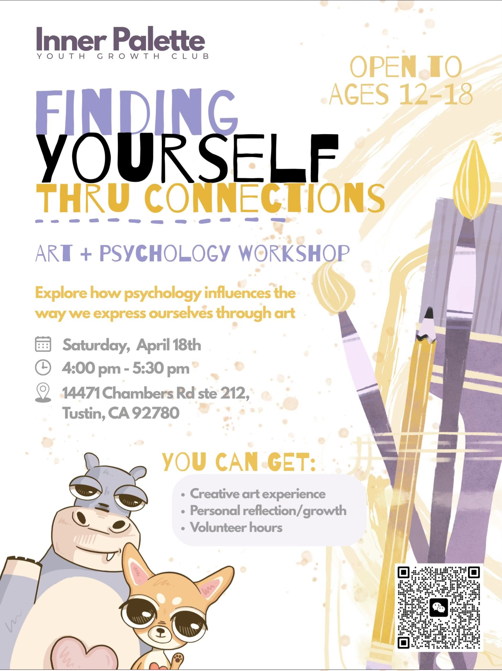 Poster for Finding Yourself — Art Workshop