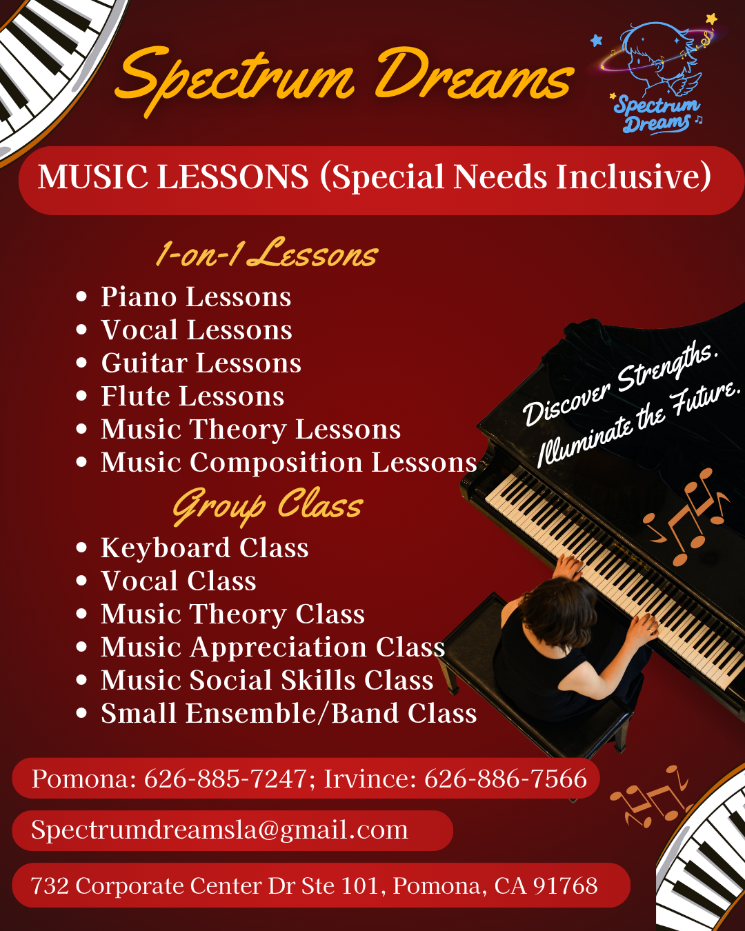 Poster for Spectrum Dreams Music Program